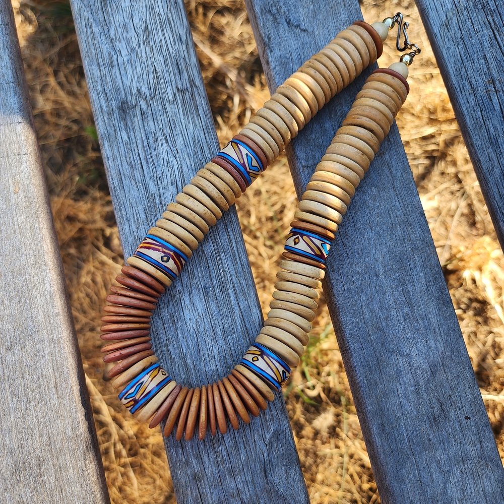 Handcrafted Wooden Beaded Necklace
